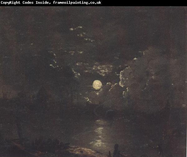 Attributed to henry pether The City of London from the Thames by Moonlight (mk37)
